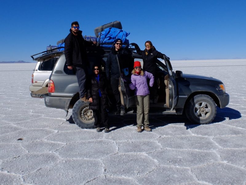 in jeep sul salar de Uyuni
