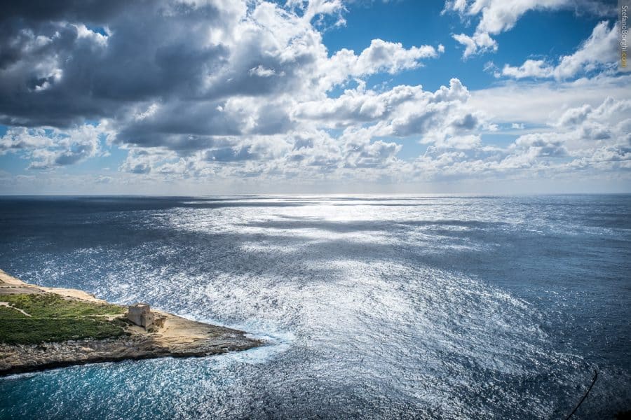 trekking a gozo vista dalle scogliere