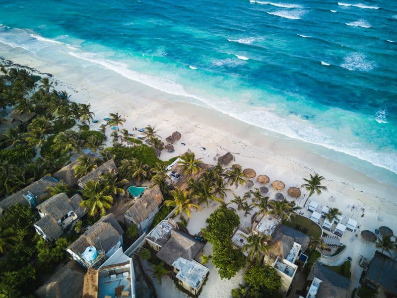 Tulum - spiaggia- drone