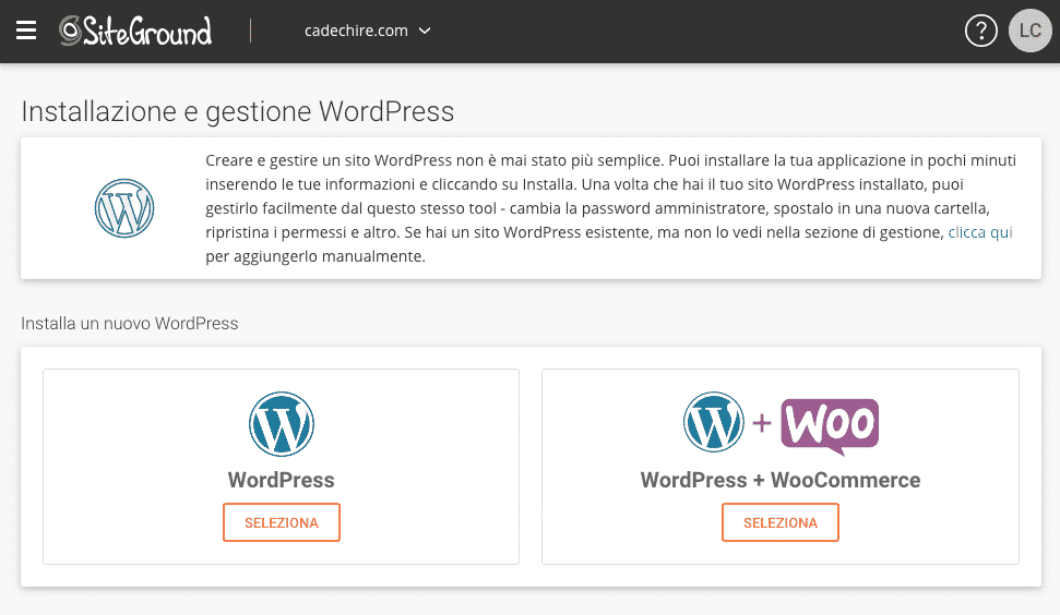 come creare sito web