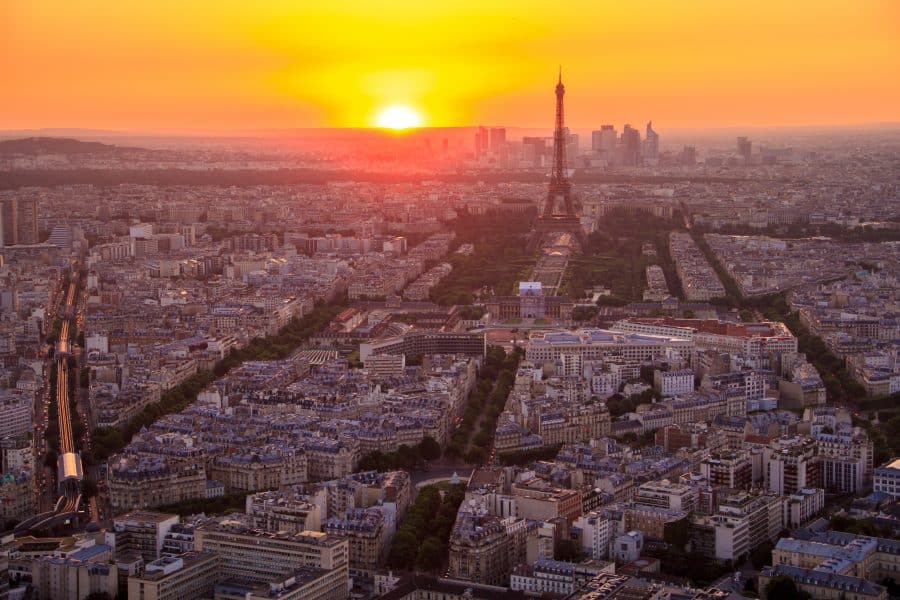 Parigi- Vista al tramonto dalla Tour Montparnasse