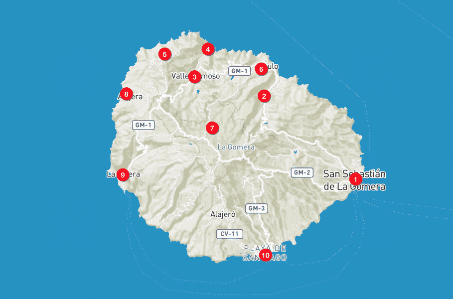Mappa La Gomera