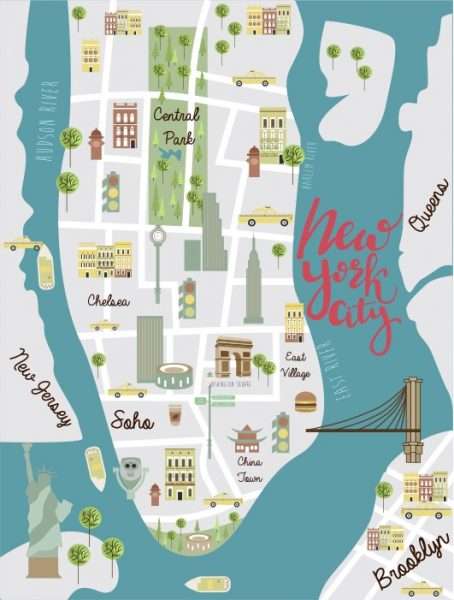 mappa Manhattan