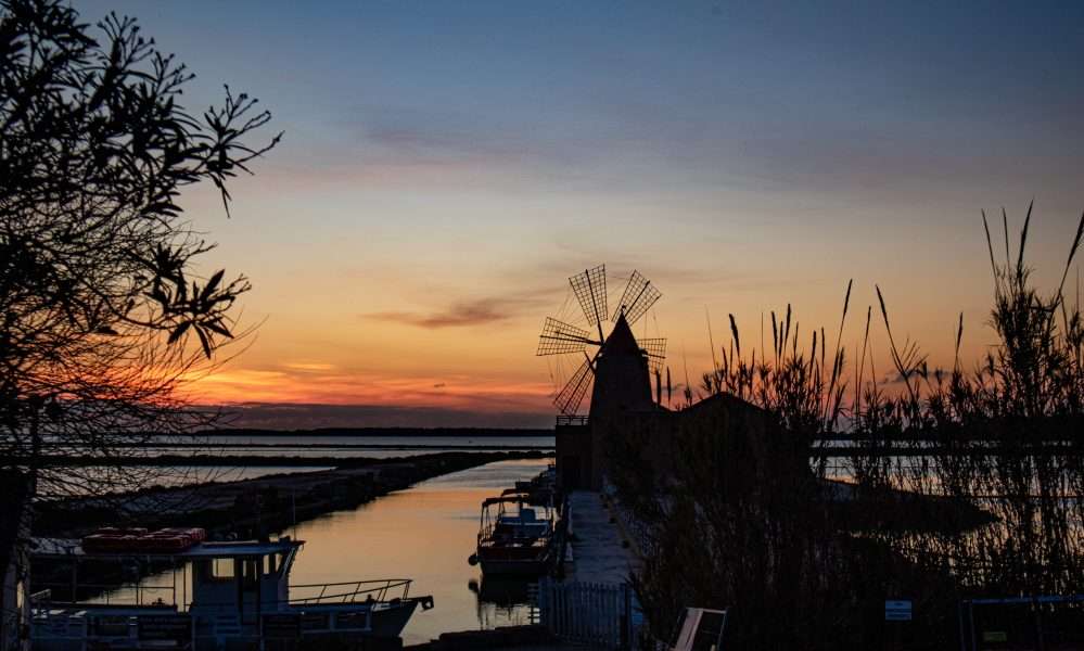 Saline di Marsala al tramonto
