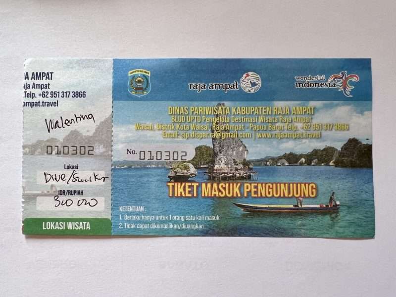 Raja Ampat Entry Ticket